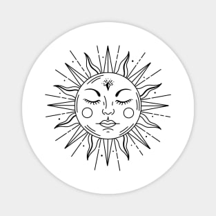 Minimalist Boho Sun Magnet